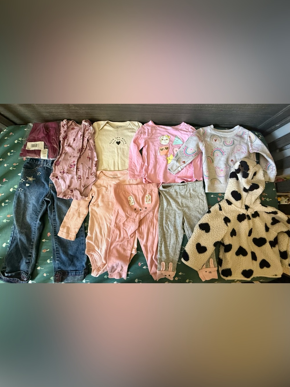 Baby girl clothing bundle-Onesies, pants, and sweaters